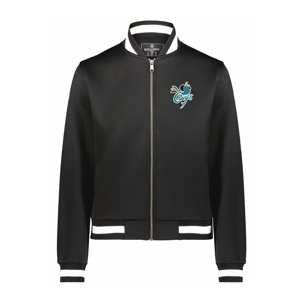 Black ladies' full-zip jacket