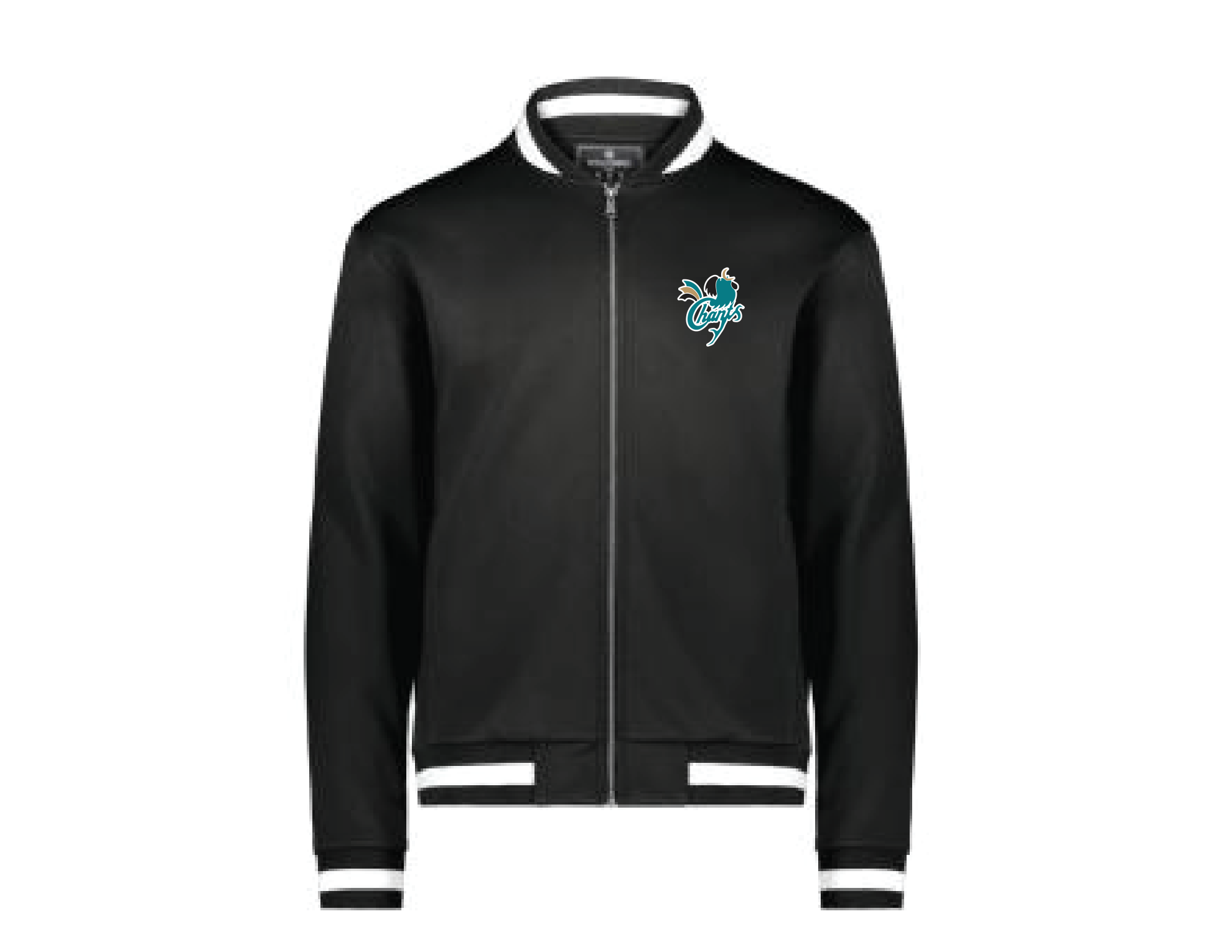Full client artwork sheet for the men's jacket